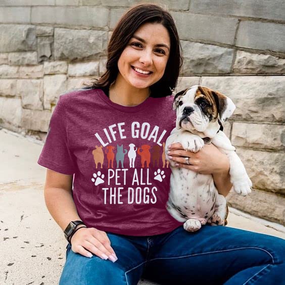 Funny Dog Mom T-Shirt for Women - Cute Dog Lover Shirt with Letter Print - Perfect Gift for Pet Owners - Wear to Dog Parks, Vet Visits & Pet Playdates