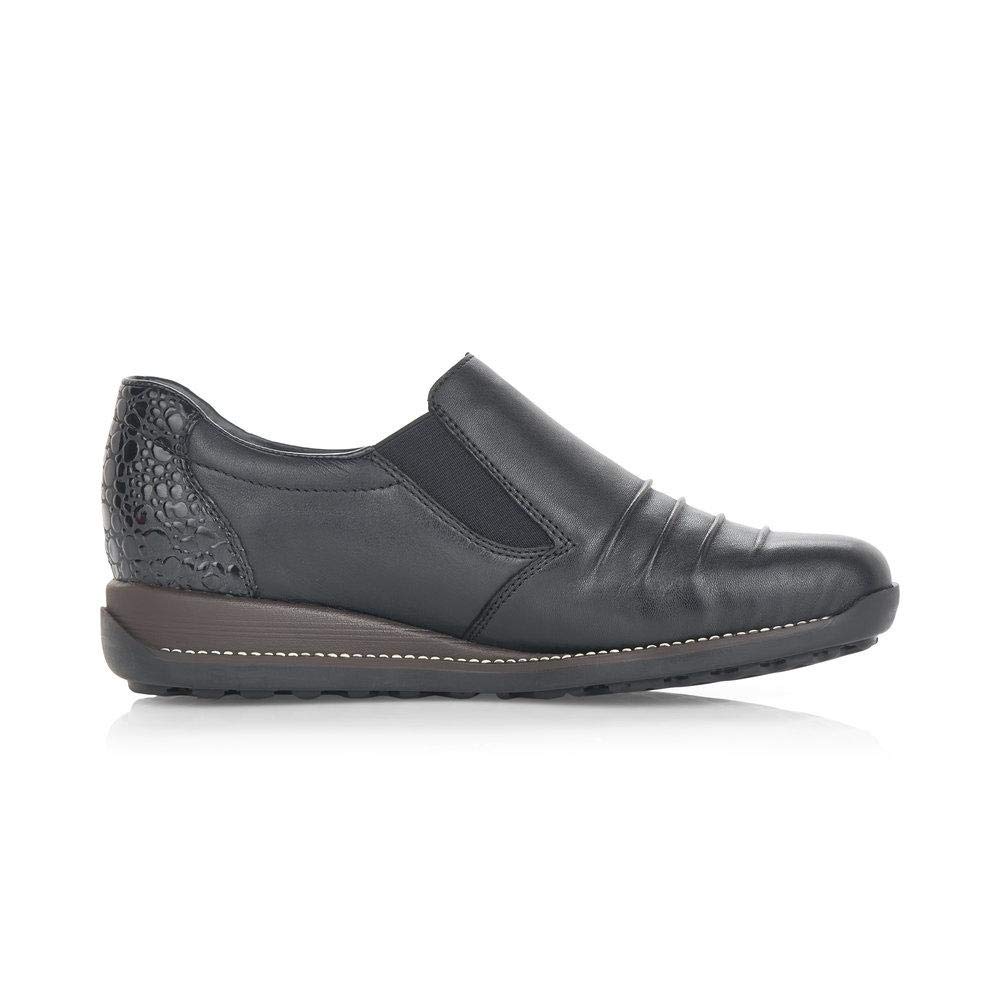 Rieker 44254-00 Women's Black Dress Pumps - Comfortable Office Work Shoes for Business & Formal Occasions