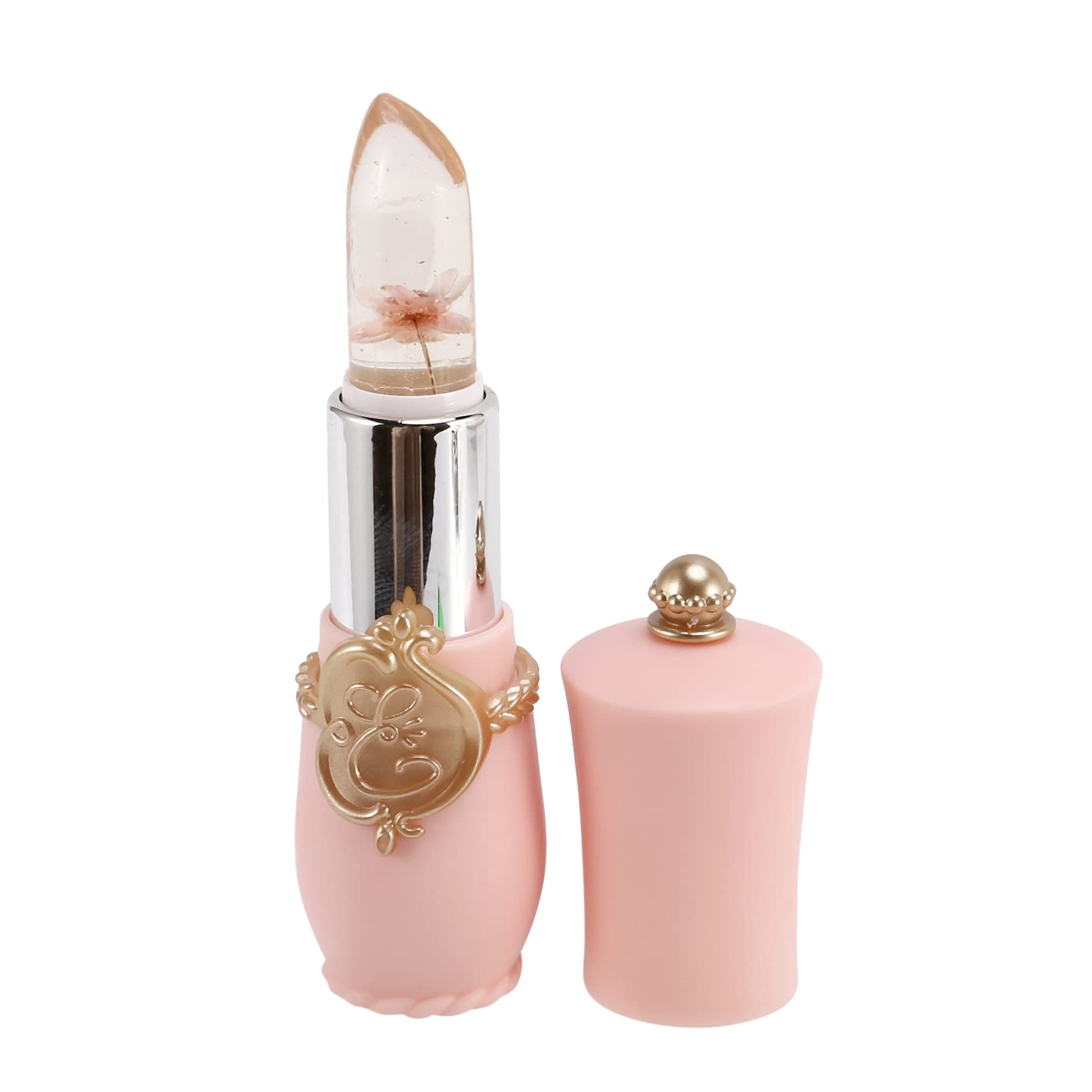 Spactz Beauty Flower Crystal Jelly Lipstick - Temperature Changing Lip Balm, Light Pink | Hydrating Moisturizing Lip Care for Day & Night Wear