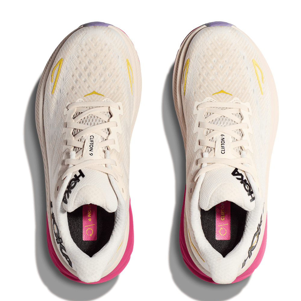 Hoka Women's Clifton 9 Wide Running Shoes - Lightweight Cushioned Sneakers for Road Running, Jogging & Walking - Comfortable Athletic Shoes for Women with Arch Support