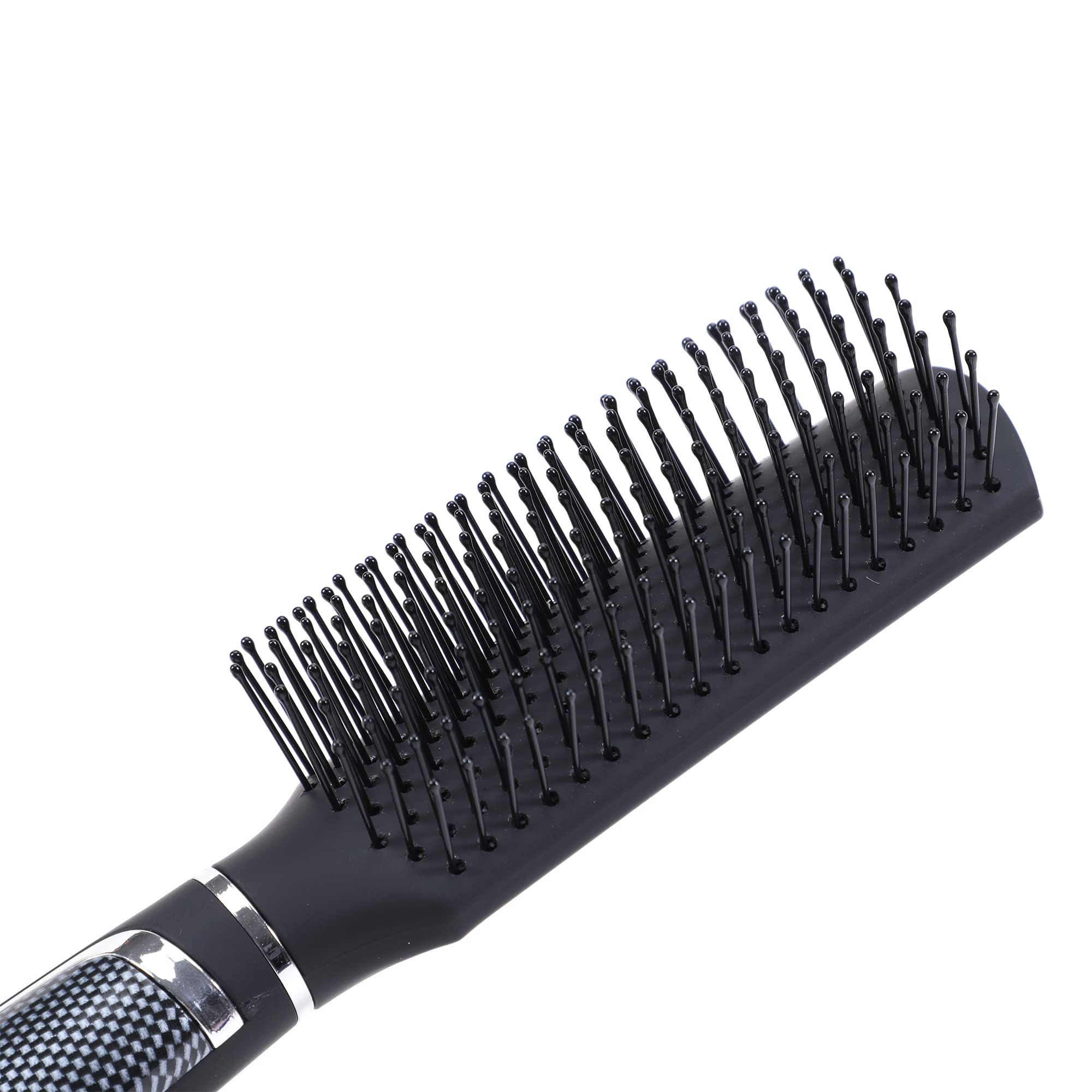 Midazzle Premium Cushioned & Flat Hair Brush for Men & Women - Detangling & Styling Brush with Soft Bristles - Pack of 2 (HB3-6) - Perfect for Home, Travel & Salon Use