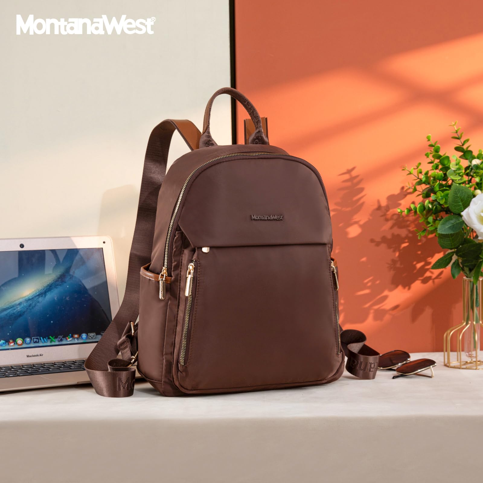 Montana West Women's Lightweight Medium Backpack Purse - Stylish Casual Daypack for 13-Inch Laptop - Perfect for Work, School & Travel Accessories