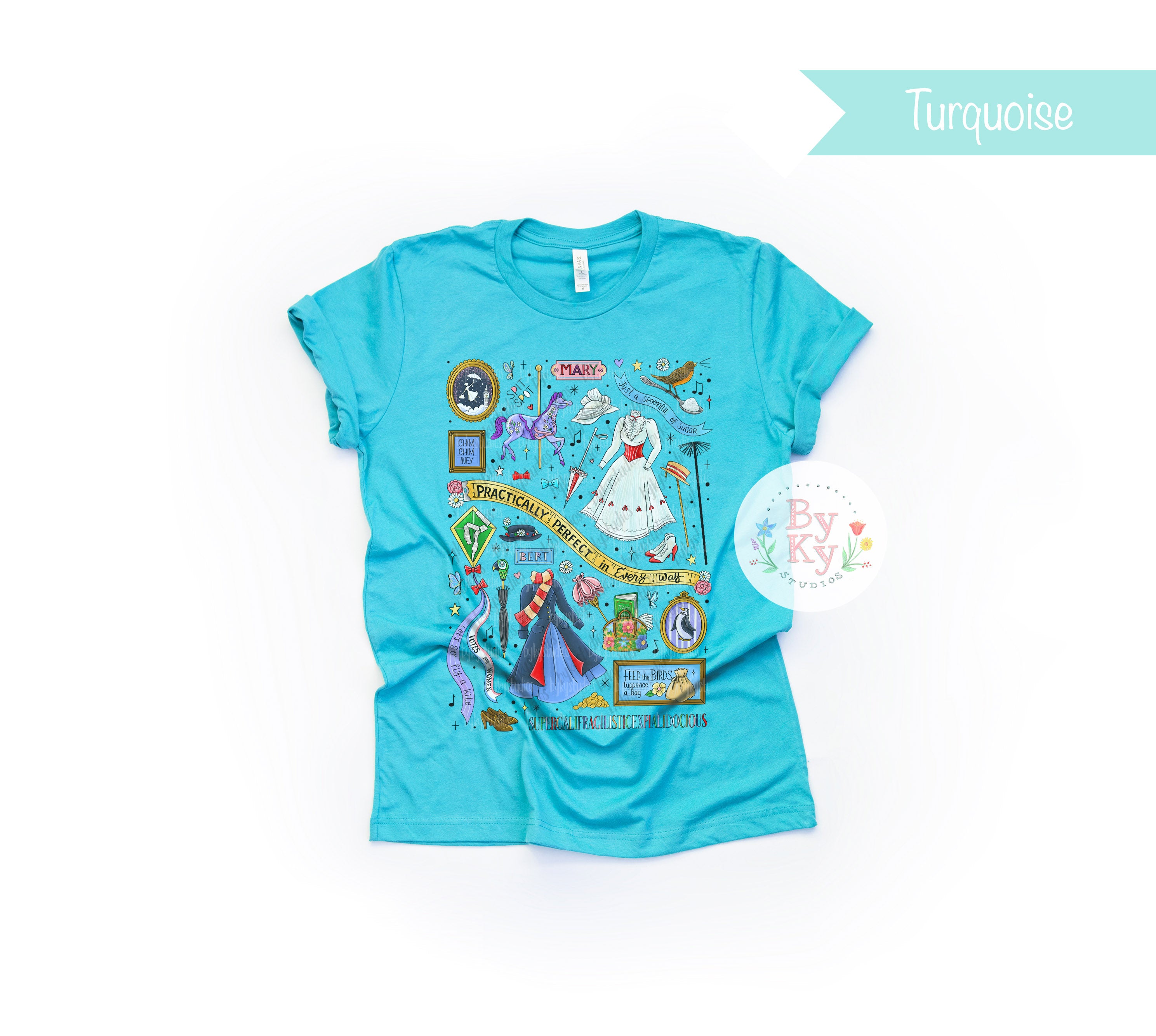 Mary Poppins Unisex T-Shirt - Casual Graphic Tee for Men & Women - Perfect for Disney Fans, Movie Lovers & Everyday Wear