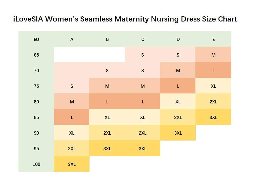 iLoveSIA Women's Seamless Maternity Nursing Dress with Built-in Bra - Soft Breastfeeding Nightgown, Adjustable Straps & Comfort Fit (Sizes S-3XL) | Perfect for Pregnancy, Postpartum & Nursing at Home or Hospital