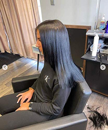 Brazilian I-Tip Human Hair Extensions 100g 18 Inch - 100 Strands Silky Straight Pre-Bonded Microlink Hair Bundles (Jet Black) for Natural Look & Volume | Perfect for Daily Wear, Parties & Special Occasions