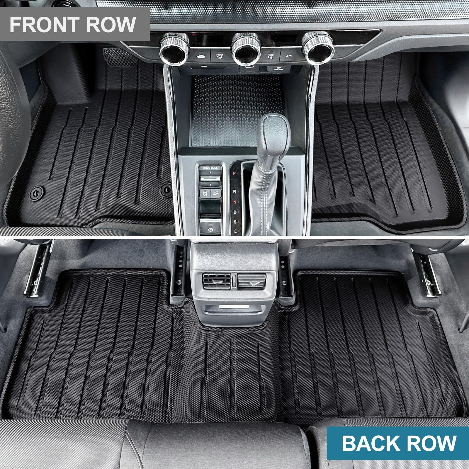 All-Weather Floor Mats for Honda CR-V 2023 2024 2025 - Complete Set with Trunk Liner, Backrest Protectors & Door Sill Guards | Durable Car Accessories for SUV Protection & Easy Cleaning