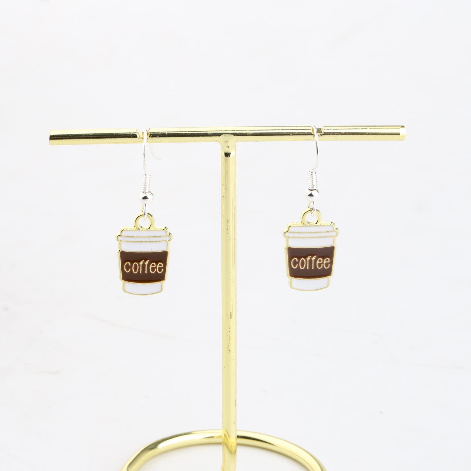 BNQL Dangle Coffee Cup Earrings for Women - Unique Coffee Lover Gifts - Handmade Jewelry for Baristas & Coffee Enthusiasts - Perfect for Birthdays, Christmas & Everyday Wear