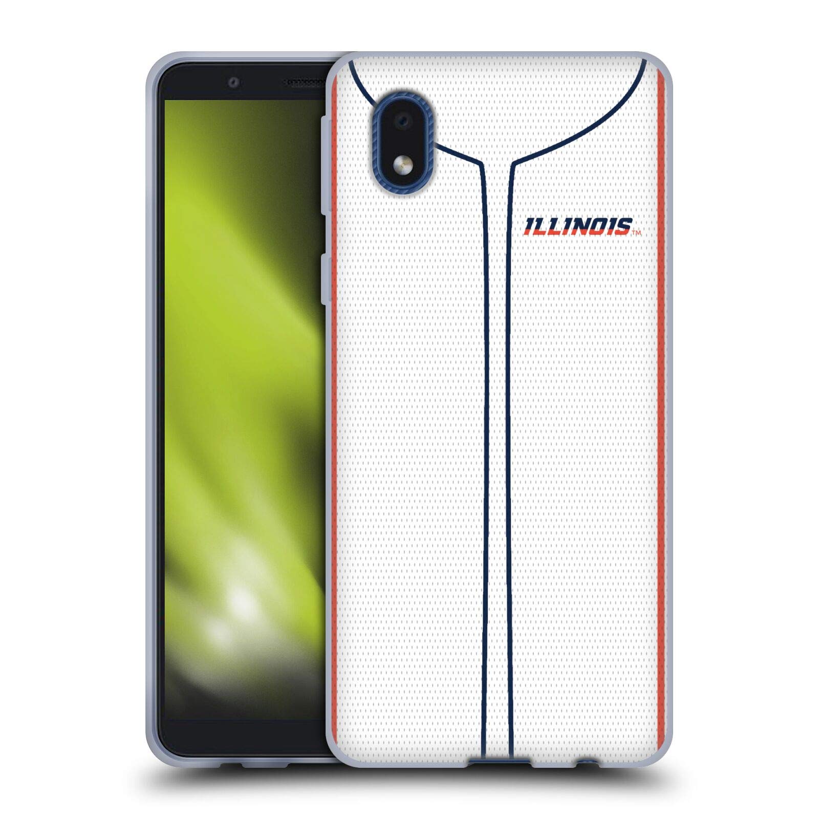 University of Illinois U of I Officially Licensed Baseball Jersey Soft Gel Case for Samsung Galaxy A01 Core (2020) - Perfect for School Spirit, Game Days & Fan Showcases
