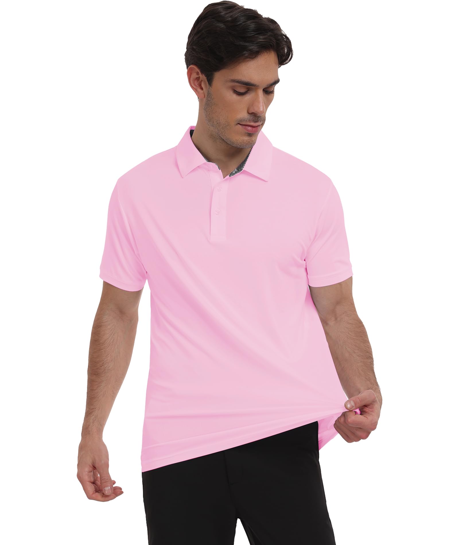 Men's Performance Polo Shirts - Short Sleeve Moisture Wicking Athletic Shirt for Golf, Workout & Casual Wear | Breathable & Comfortable for Sports & Outdoor Activities