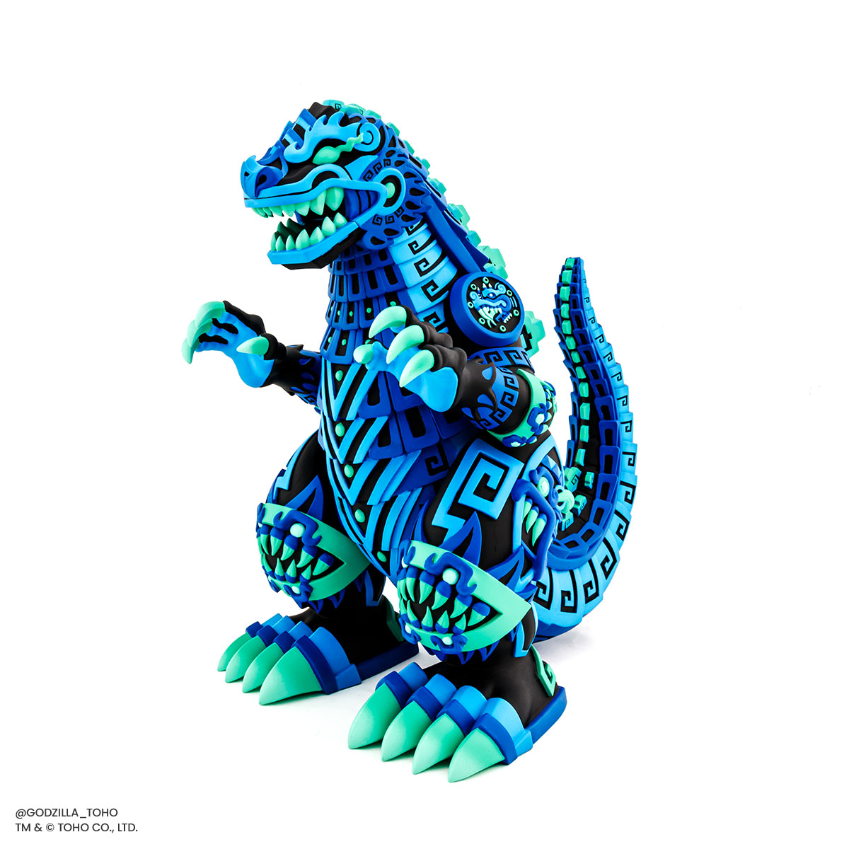 Urban Aztec Godzilla Vinyl Designer Figure - Heat Ray Variant Timed Edition | Collectible Monster Toy for Display & Gifts | Perfect for Anime Fans & Pop Culture Collectors
