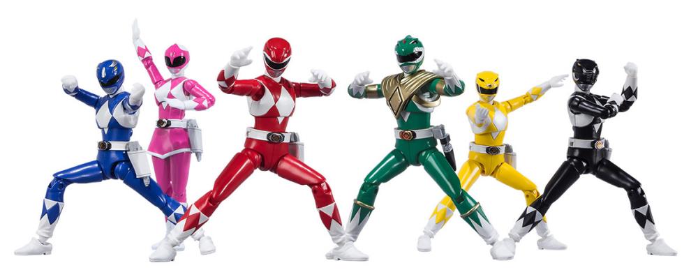 Bandai Super Kyoryu Sentai Zyuranger (Mighty Morphin Power Rangers) 6-Piece Action Figure Collector's Set - Perfect for Display, Play & Power Rangers Fans Collection