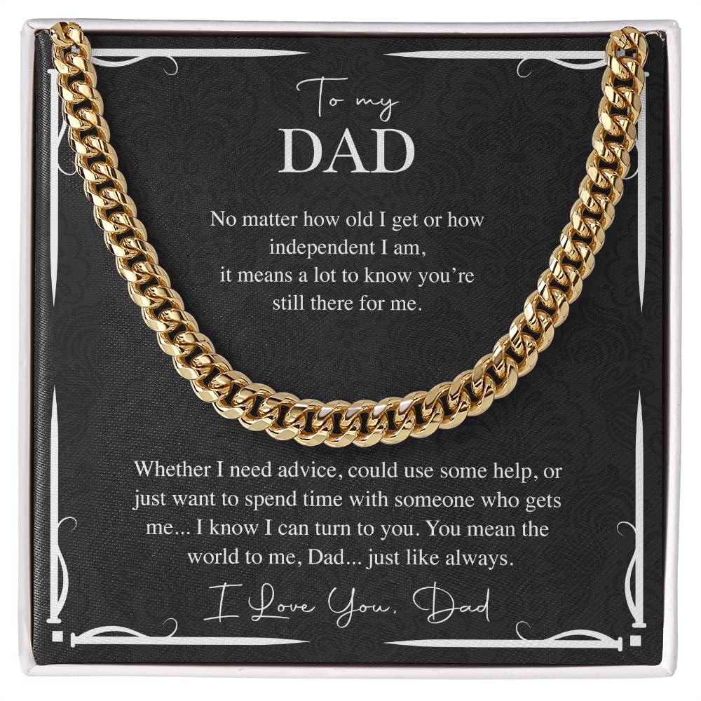 Personalized Linked Chain Necklace for Dad - Thoughtful Father's Day Gift for Birthday, Anniversary & Special Occasions