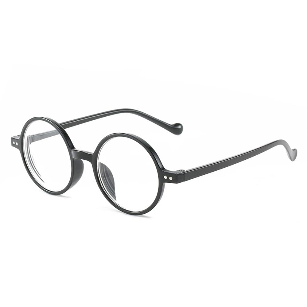 Blue Light Blocking Reading Glasses for Women & Men - Retro Anti-Radiation Computer Glasses (+400 Power, Black) - Perfect for Office Work, Screen Time & Reading Books