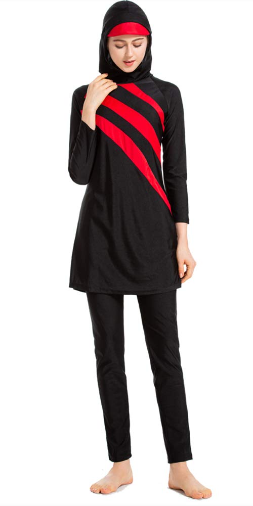 ShuoBeiter Modest Full Coverage Muslim Swimwear for Women - Long Sleeve Burkini with Hijab, Plus Size Islamic Swim Suit | Beach, Pool & Water Activities