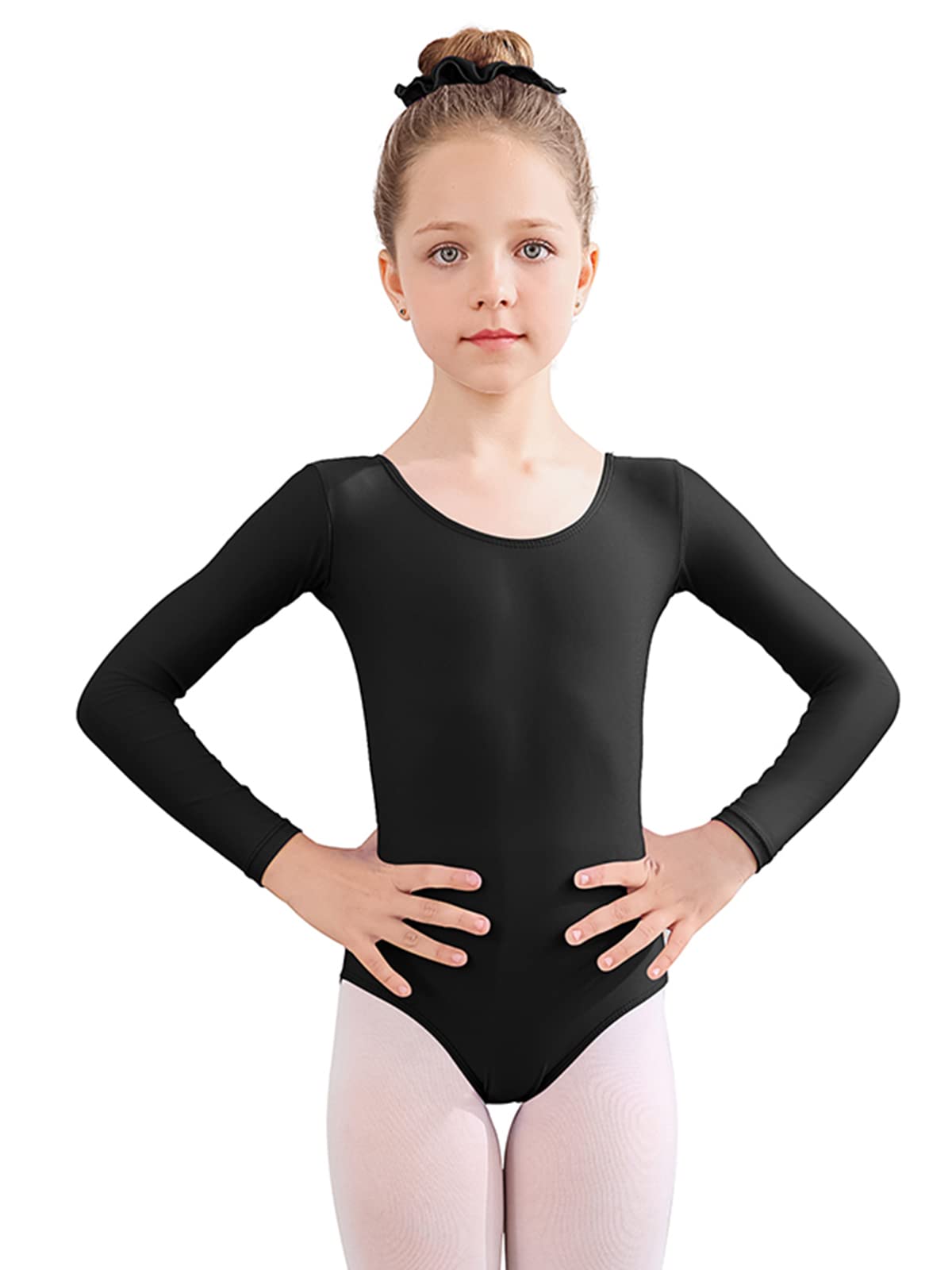 Speerise Girls Long Sleeve Leotard - Gymnastics & Dance Leotards for Kids 3-12 Years, Ballet Unitard for Girls & Boys - Perfect for Ballet Class, Gymnastics Practice & Dance Recitals