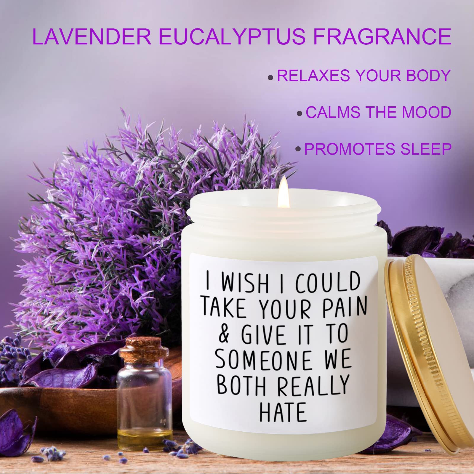 Healing Candles for Women & Men - Get Well Soon Gifts After Surgery, Sympathy, Grieving, Condolence, Divorce & Miscarriage - Inspirational Sorry for Your Loss & Cancer Support Gift - Perfect for Hospital Recovery, Home Comfort & Emotional Healing