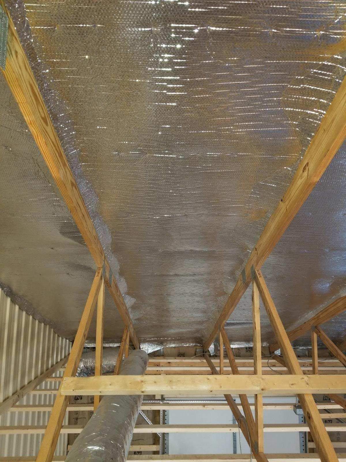 XTEMP Double Sided Reflective Insulation Radiant Barrier - 4x10ft Bubble Foil Vapor Barrier with R7-21 Value - Ideal for Attics, Walls, Floors & HVAC Duct Insulation