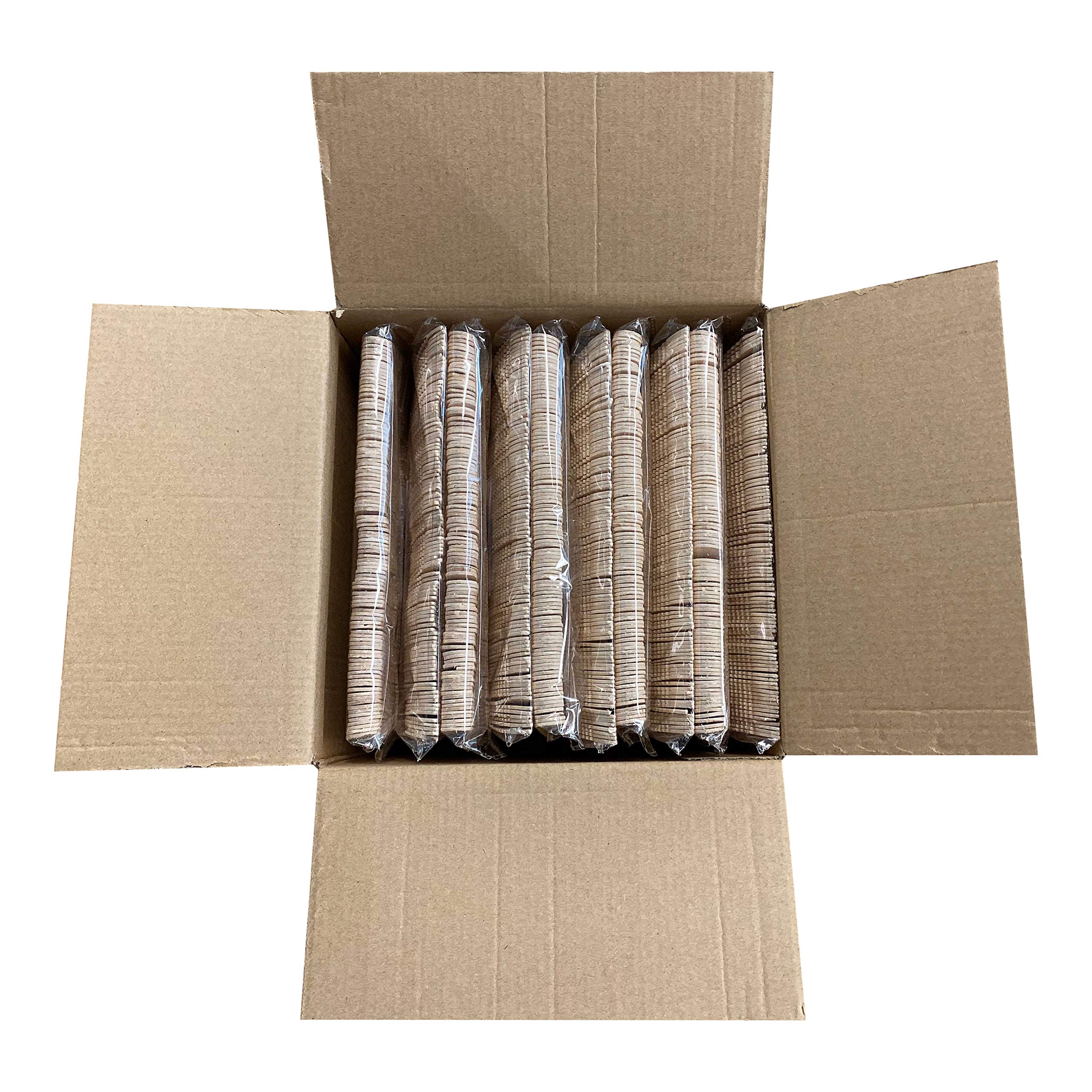 **KingSeal 4,000 Count FSC Certified Disposable Wooden Knives - Biodegradable & Eco-Friendly Cutlery Set (6 Inch) - Bulk Pack (40 Packs x 100 Knives) for Parties, Picnics, Catering & Restaurants**