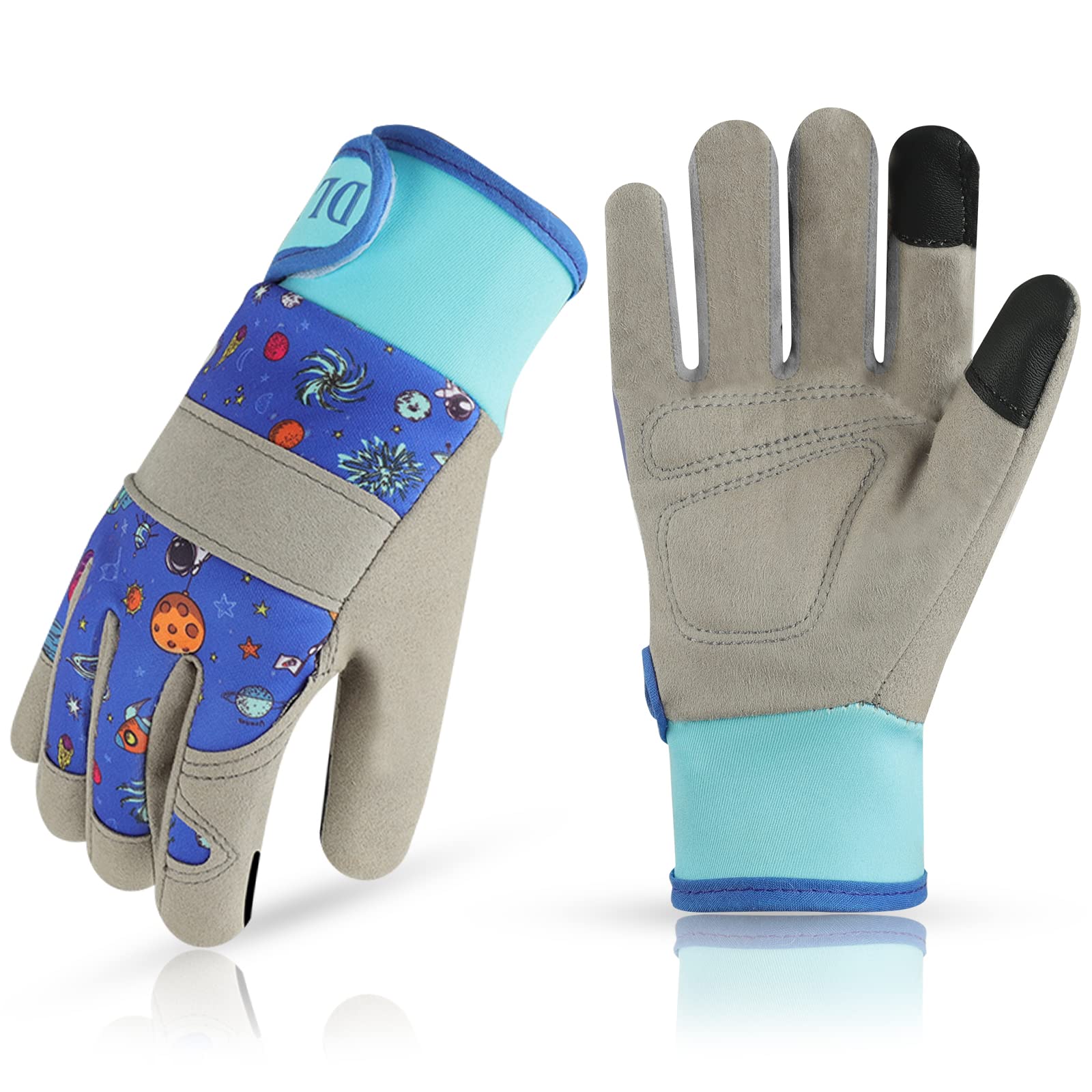 **DLY Kids Gardening Gloves for Ages 3-6 – Breathable Cotton Work Gloves for Toddlers, Adjustable & Durable – Perfect for Planting, Weeding & Outdoor Play**