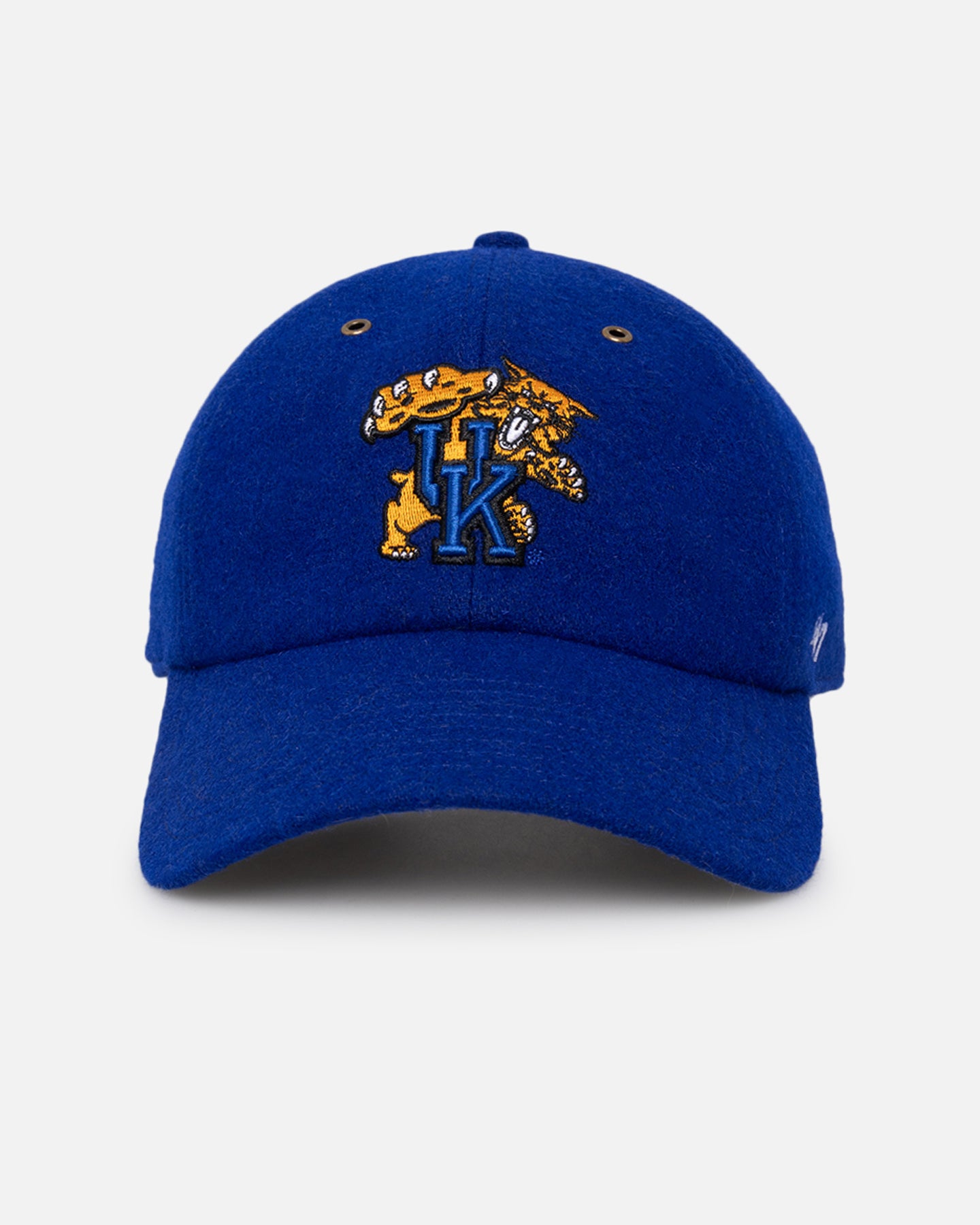 47 Brand Kentucky Wildcats Wooly 47 Clean Up Strapback Royal Adjustable Hat - Official NCAA Wildcats Fan Gear for Basketball Games & Outdoor Activities