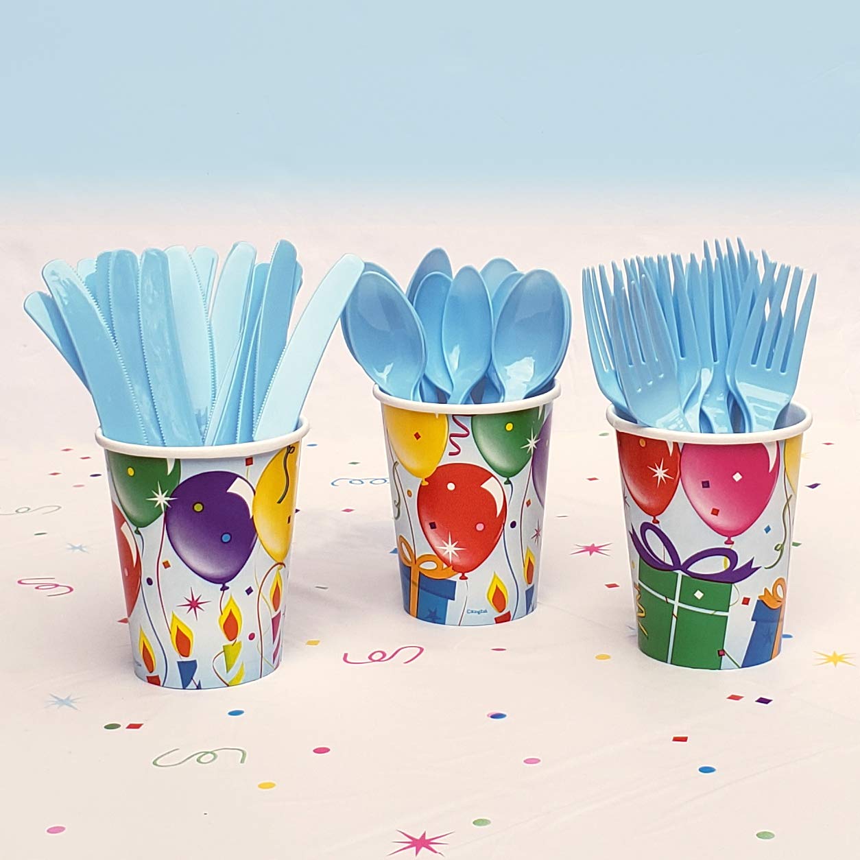 130-Piece Birthday Party Supplies Set for 16 Guests - Includes 9