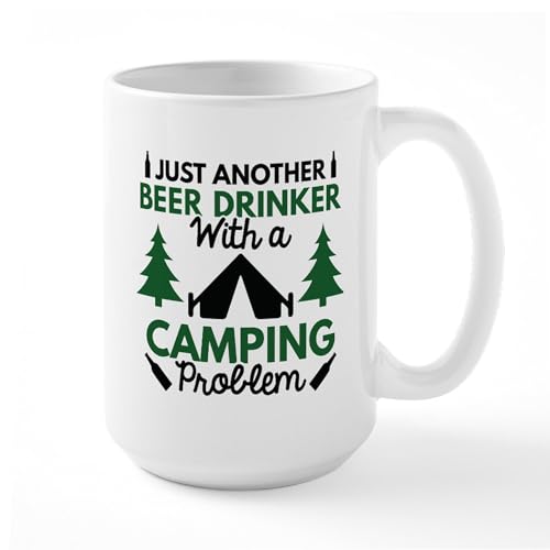 White - Beer Drinker Camping Large Mug