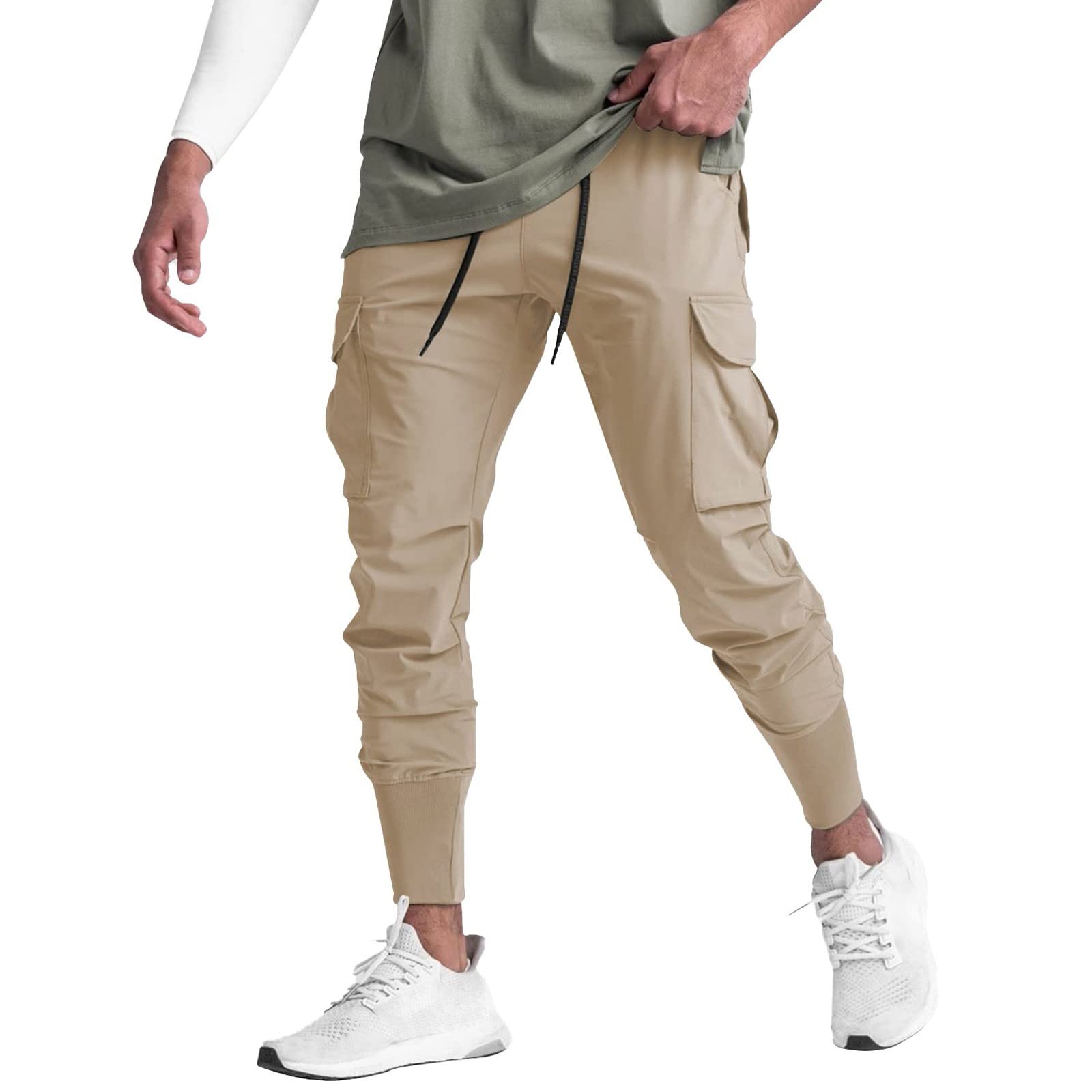 Men's Solid Color Fitness Sweatpants - Comfortable Running Jogger Pants for Youth & Casual Wear | Trendy Athletic Pants for Gym, Workout & Daily Use