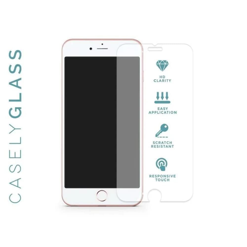 Casely Tempered Glass Screen Protector for iPhone SE (2020 & 2022), iPhone 8, 7, 6/6s - HD Clear, Anti-Scratch, Bubble-Free Protection - Perfect for Everyday Use, Travel & Work