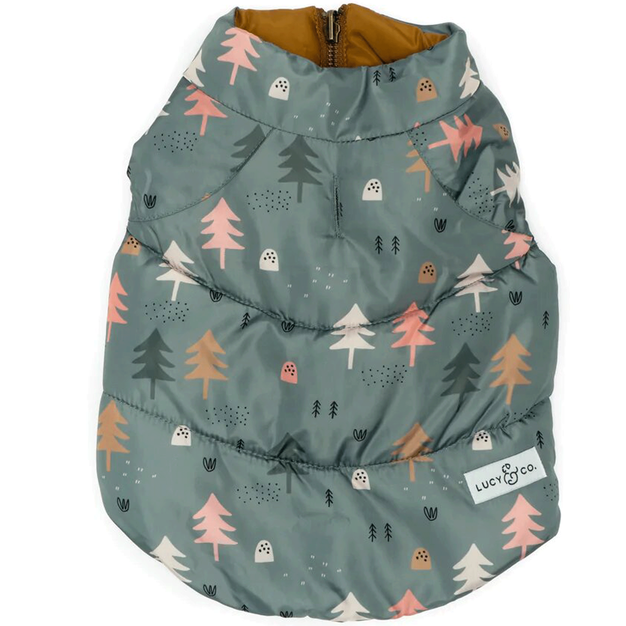 Lucy & Co. Take a Hike Reversible Dog Puffer Vest - Waterproof & Warm Winter Coat for Small Medium Large Dogs - Perfect for Hiking, Camping & Outdoor Adventures