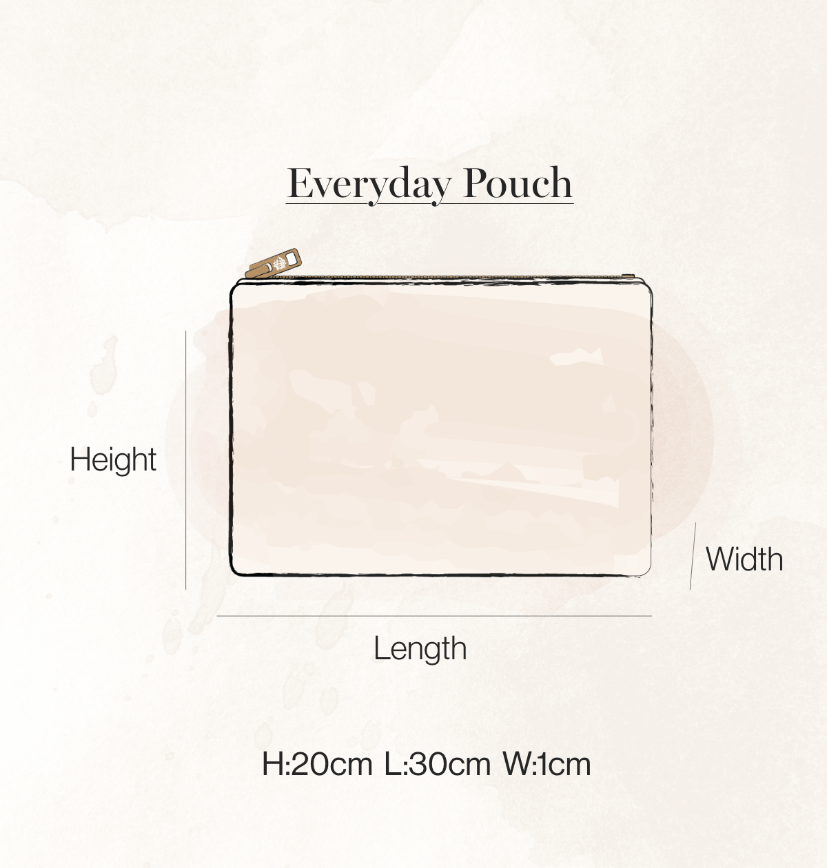 Gold Palm Everyday Pouch - Stylish & Durable Crossbody Bag for Women | Perfect for Work, Travel & Daily Essentials (Black)