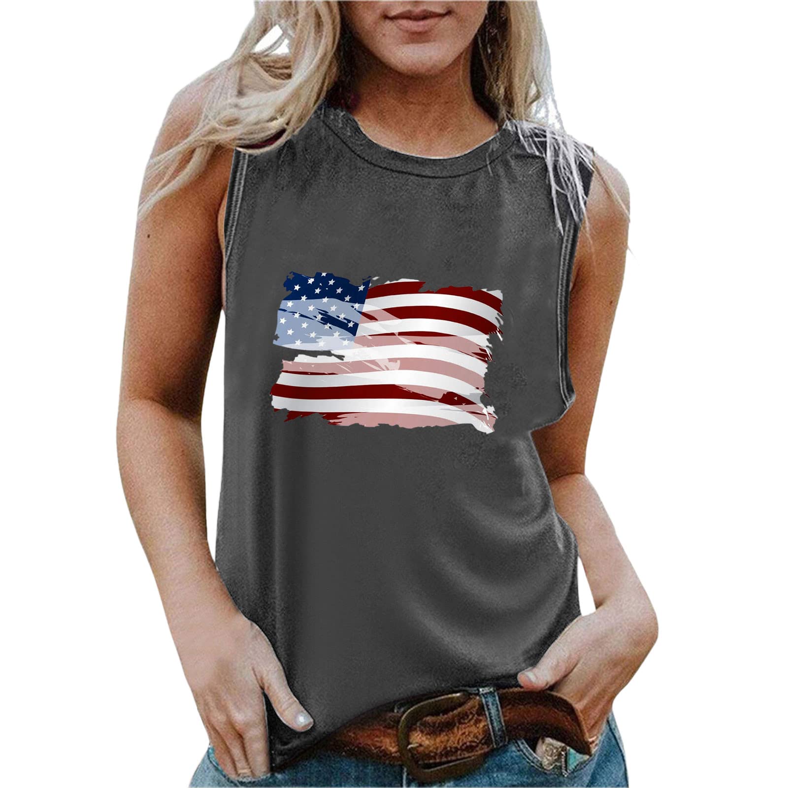 Sexy Women's Tank Tops - Summer Casual Sleeveless T-Shirts with Print Design & Comfortable O-Neck | Perfect for Beach, Gym, and Everyday Wear