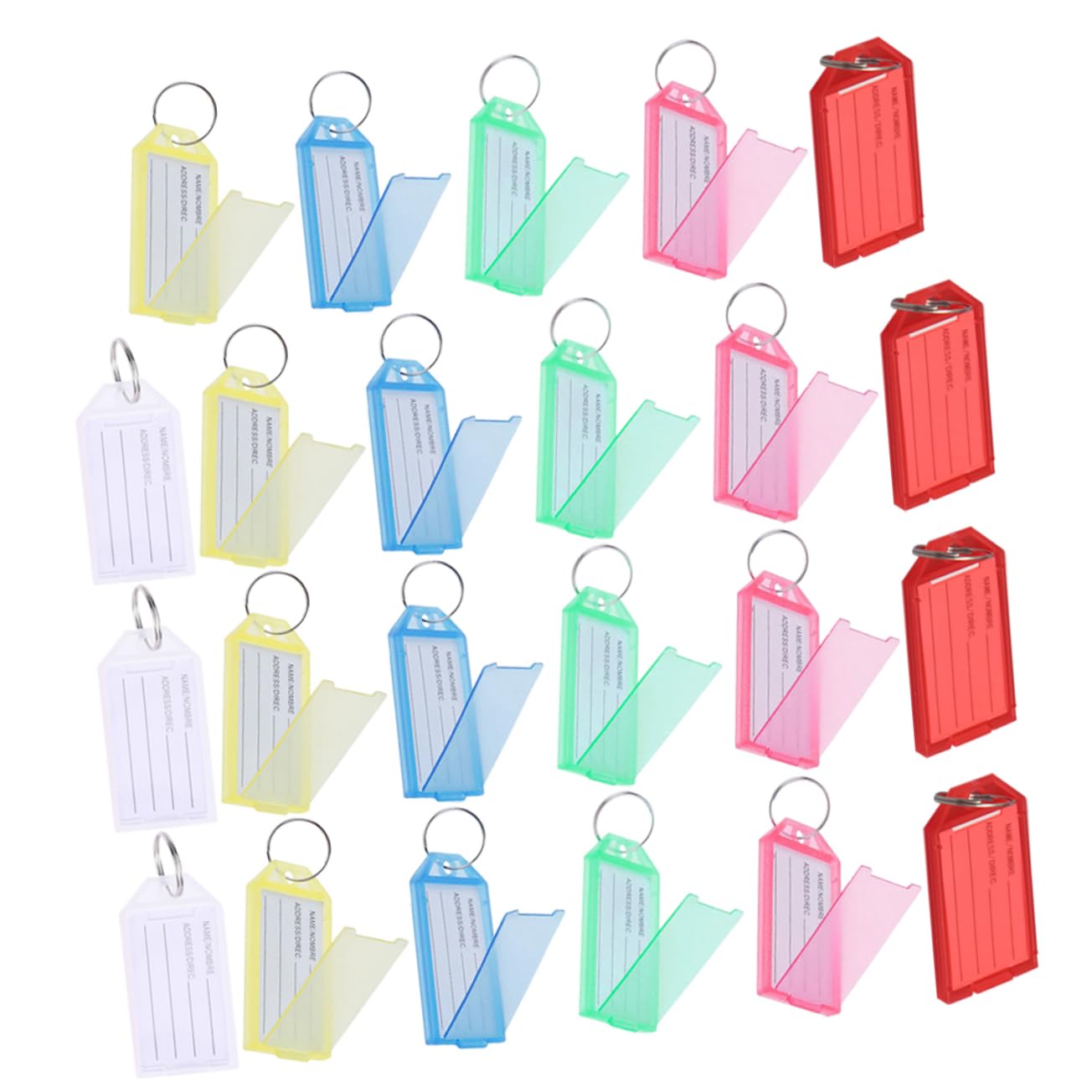 SOIMISS 60pcs Luggage Tags with Key Identifiers - Durable Keychain Tags for Travel, Suitcases & Backpacks | Perfect for Airport Identification, Key Organization & Baggage Claim