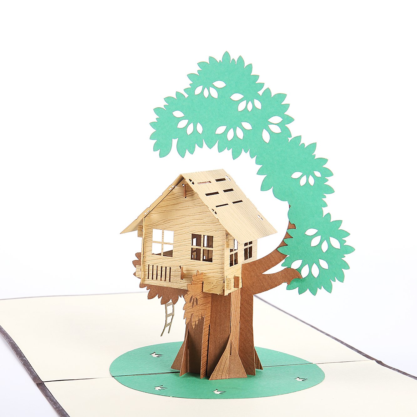Liif Tree House 3D Pop Up Greeting Card - Handmade Birthday, Father's Day & Congratulations Gift for Kids & Adults | Perfect for Special Occasions & Keepsake Memories