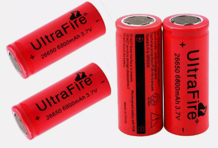 Rechargeable 26650 Lithium Ion Battery 3.7V 5000mAh - High Capacity Ultra Fire Battery for Flashlights, Vape Mods, Solar Power & Emergency Kits