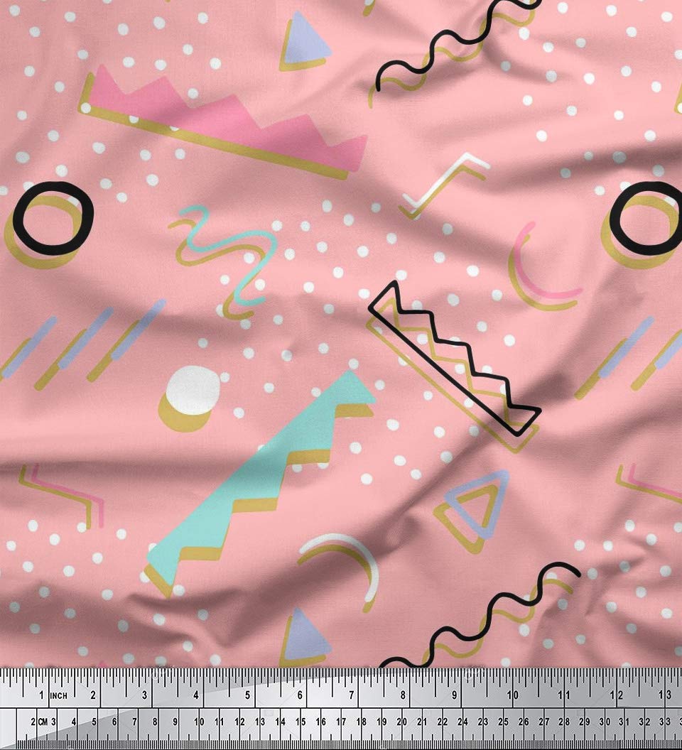 Soimoi Moss Georgette Pink Fabric by The Yard - 42