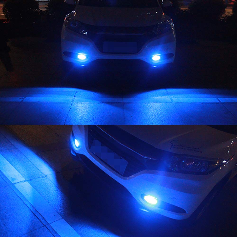 Super Bright Blue H3 LED Fog Light Bulbs - High Power 30-4014SMD, 12V DC Replacement for Cars & Trucks (2-Pack) - Perfect for Off-Roading, Night Driving & Foggy Conditions