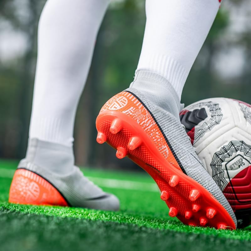 Men's & Women's Soccer Cleats - Lightweight High-Top Football Boots for Outdoor Training & Ground Play | Perfect for Soccer Practice, Matches & Athletic Performance