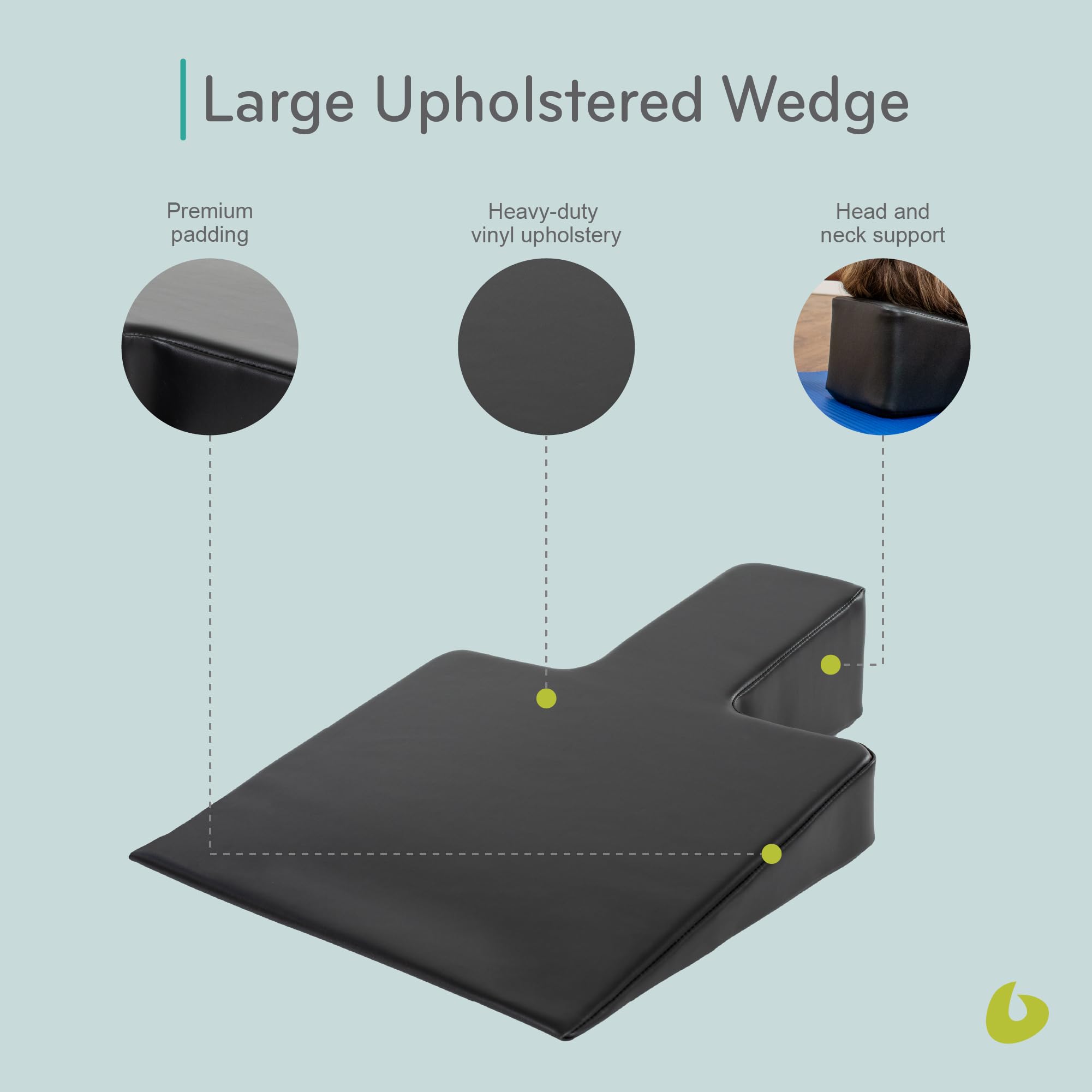 Balanced Body Large Upholstered Wedge - Premium Pilates Reformer & Floor Exercise Equipment for Athletes & Physical Therapy | Perfect for Home Gym, Studio Workouts & Rehabilitation Exercises