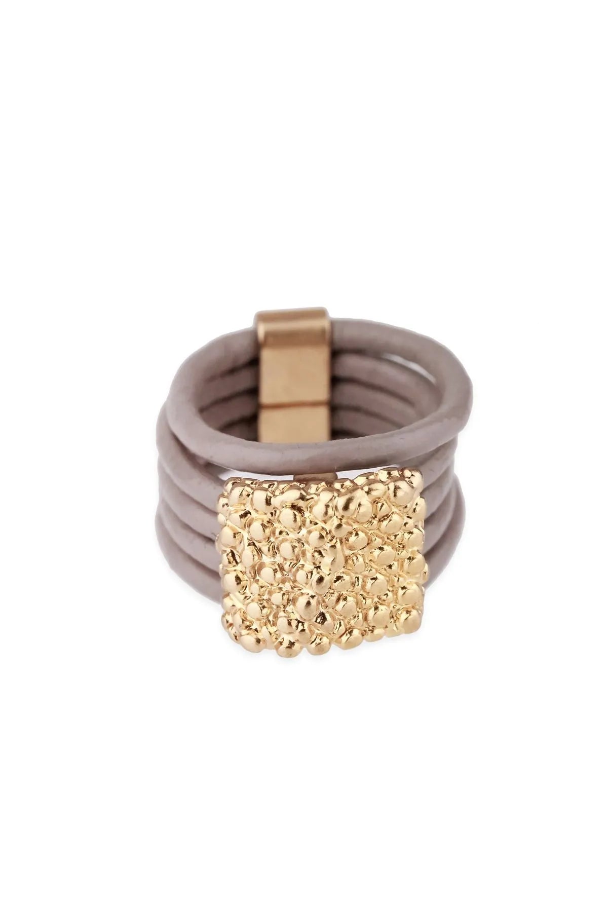 Luxury Caviar Leather Ring for Women - Elegant Handmade Jewelry Gift for Birthday, Anniversary & Special Occasions - Perfect for Parties, Weddings & Date Nights