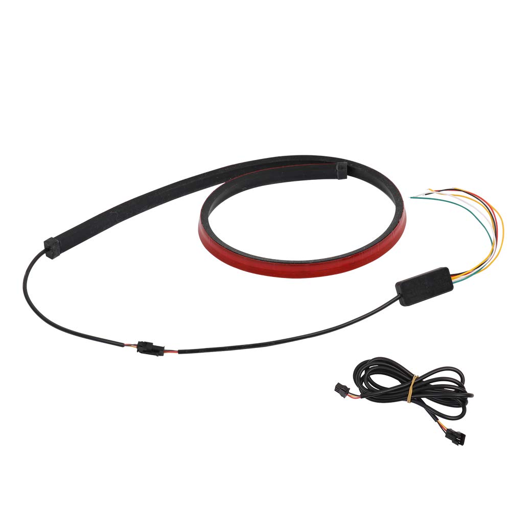 Fesjoy Red Dynamic LED Brake Signal Light - 12V-24V Car SUV Rear Trunk Strip Lamp with Streamer Flow Effect | Enhanced Safety Warning Light for Night Driving & Highway Use