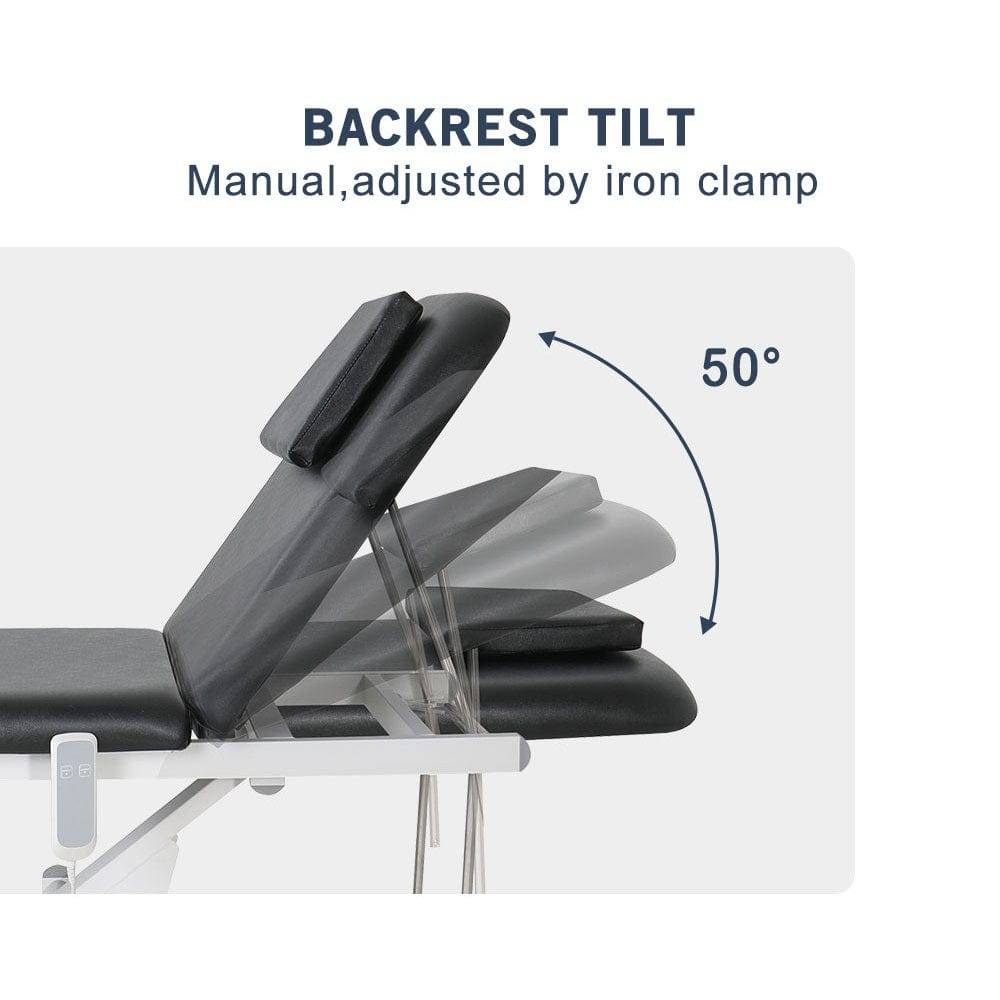 Electric Beauty Therapist Bed with 1 Motor - Professional Massage Table for Home & Spa (Black BA8230) - Perfect for Facial Treatments, Massage Therapy & Relaxation