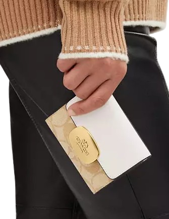 Coach Eliza Small Wallet in Signature Canvas - Stylish & Compact Women's Wallet for Everyday Use, Travel & Gifting