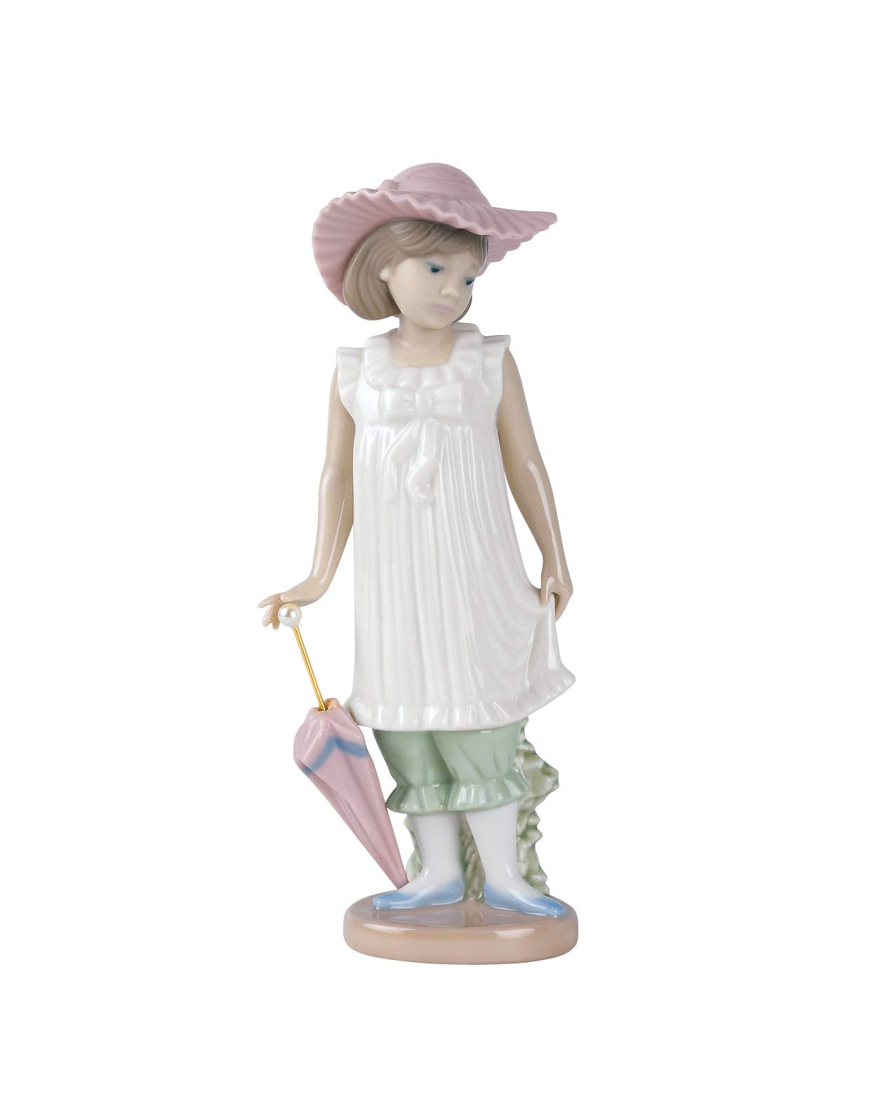 NAO April Showers Porcelain Girl Figurine - Elegant Home Decor for Spring & Easter Display