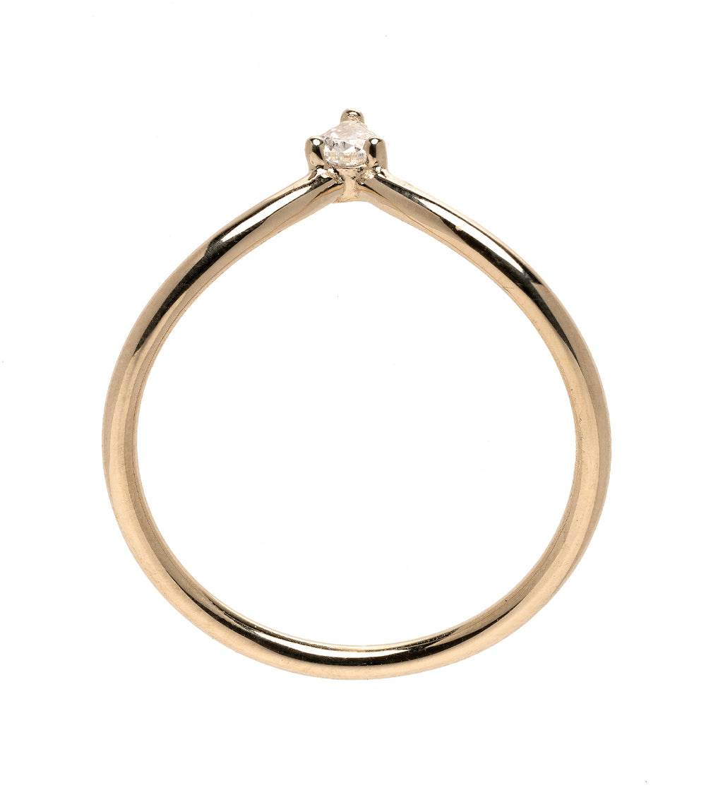 Exquisite Spire Tiara Nesting Ring with Pear Diamond - Elegant Stackable Jewelry for Weddings, Anniversaries & Special Occasions