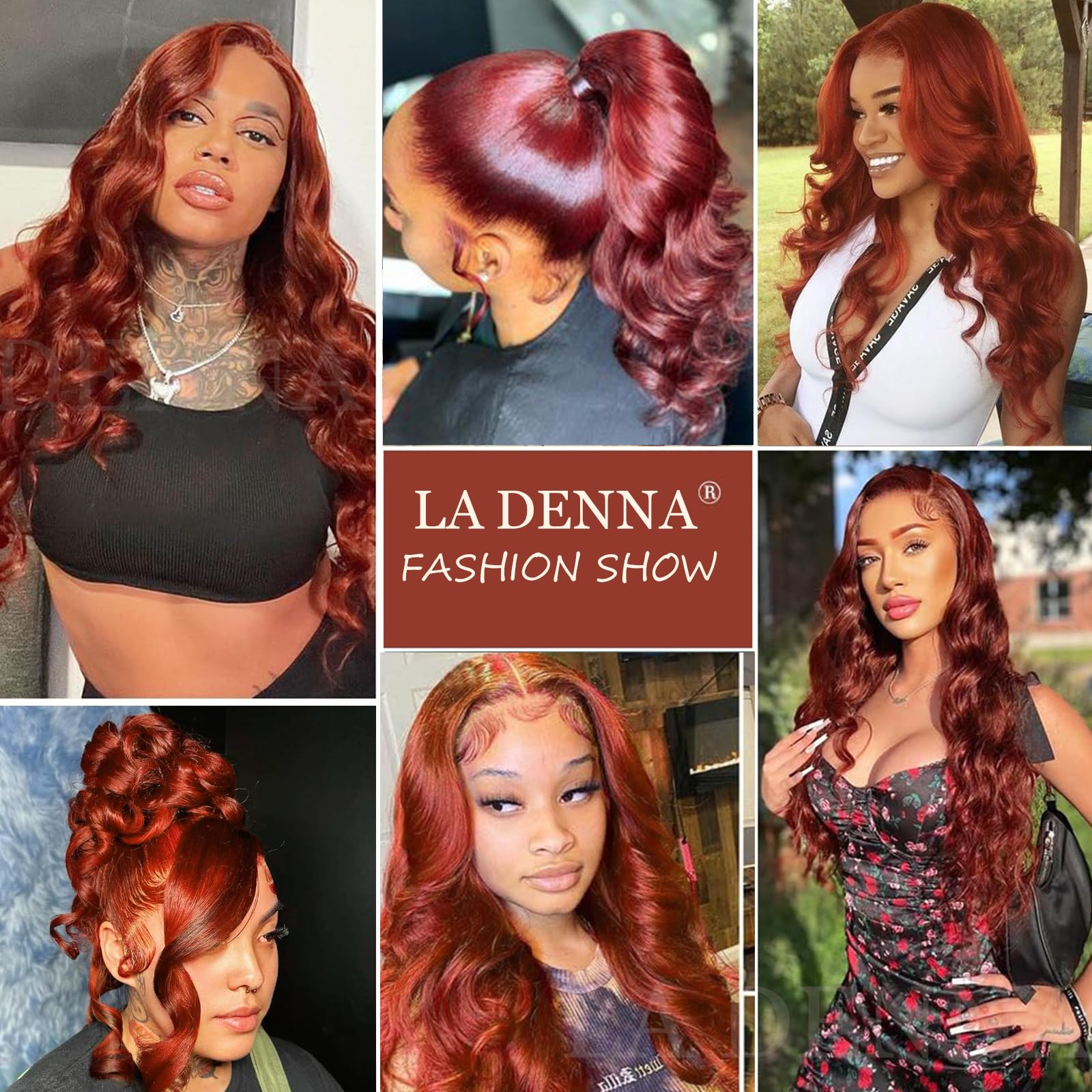 360 Lace Front Wig Human Hair 26 Inch - Reddish Brown Body Wave 180% Density HD Lace Frontal Wig (Ginger Auburn/Orange Red) | Glueless Design for Daily Wear, Cosplay & Special Occasions