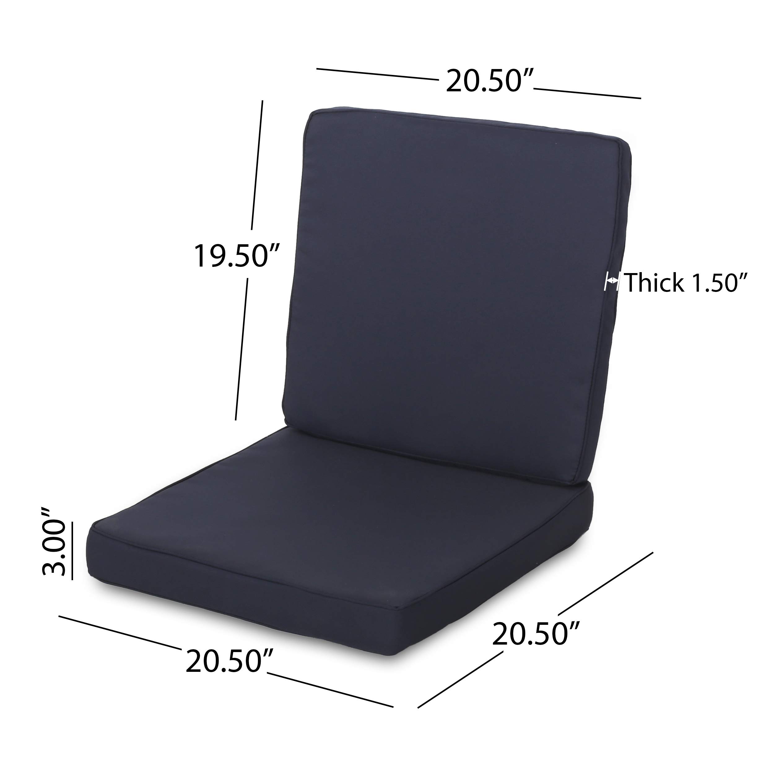Christopher Knight Home Gavin Outdoor Water Resistant Fabric Club Chair Cushions (Set of 4) - 20.5