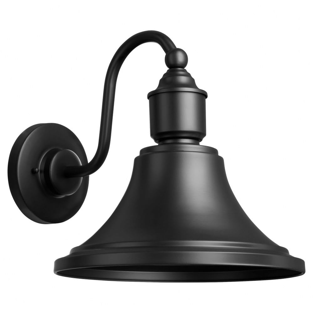 760-15 Traditional Black Wall Mount Outdoor Lantern - Vintage Restoration Hardware Style - Perfect for Porch, Patio, Garden & Entryway Lighting