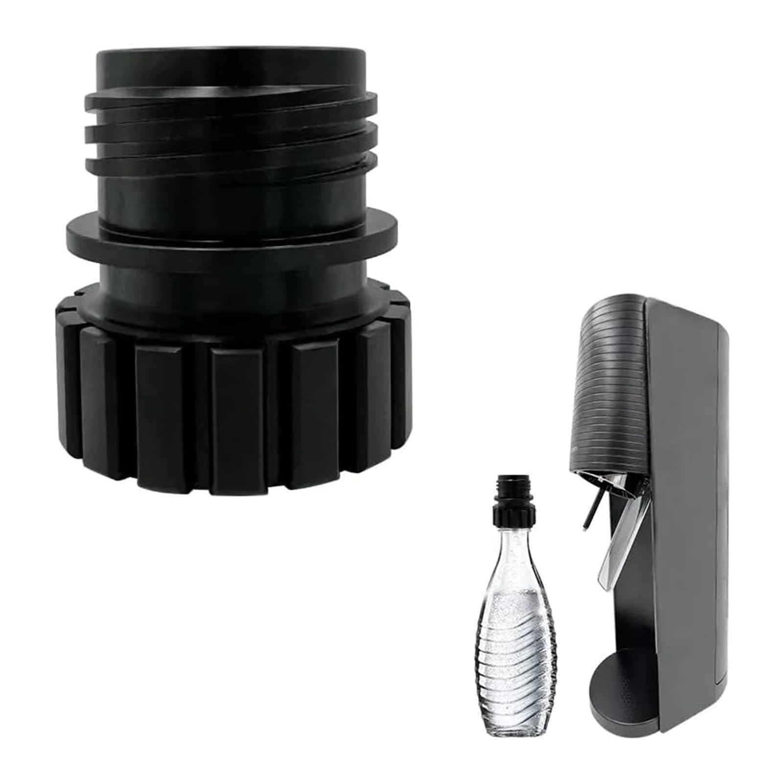 Sodastream Quick Connect Water Bottle Adapter - Universal Refill Cap for Glass Bottles, Soda Maker Machine Upgrade (Perfect for Home Carbonation & DIY Sparkling Drinks)