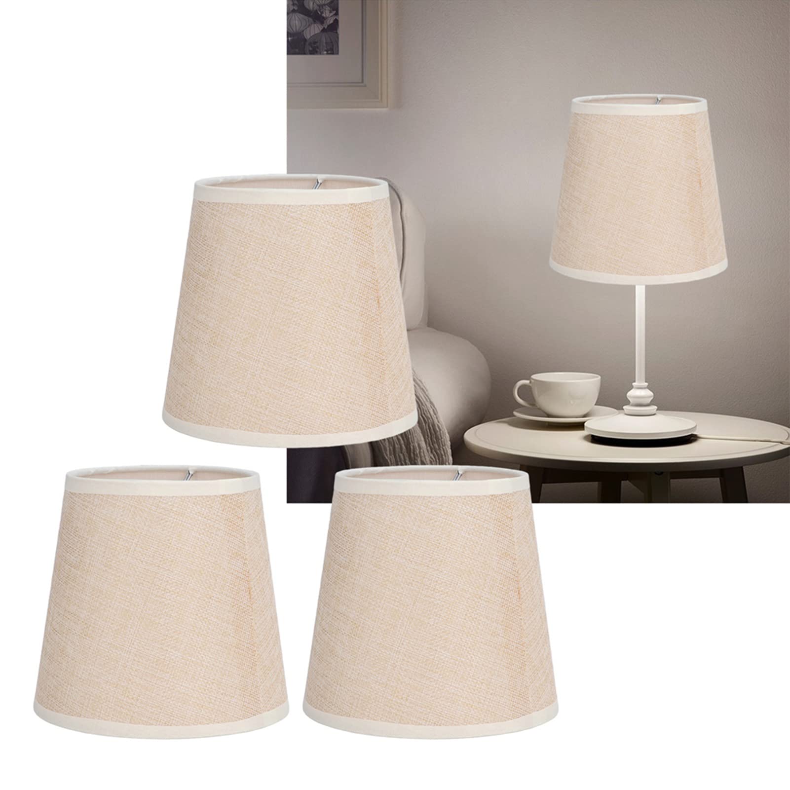 3Pcs Dust Proof Lampshades - High Transmittance & Safe Design for Table Lamp, Wall Light | Perfect for Living Room, Bedroom & Home Office Lighting