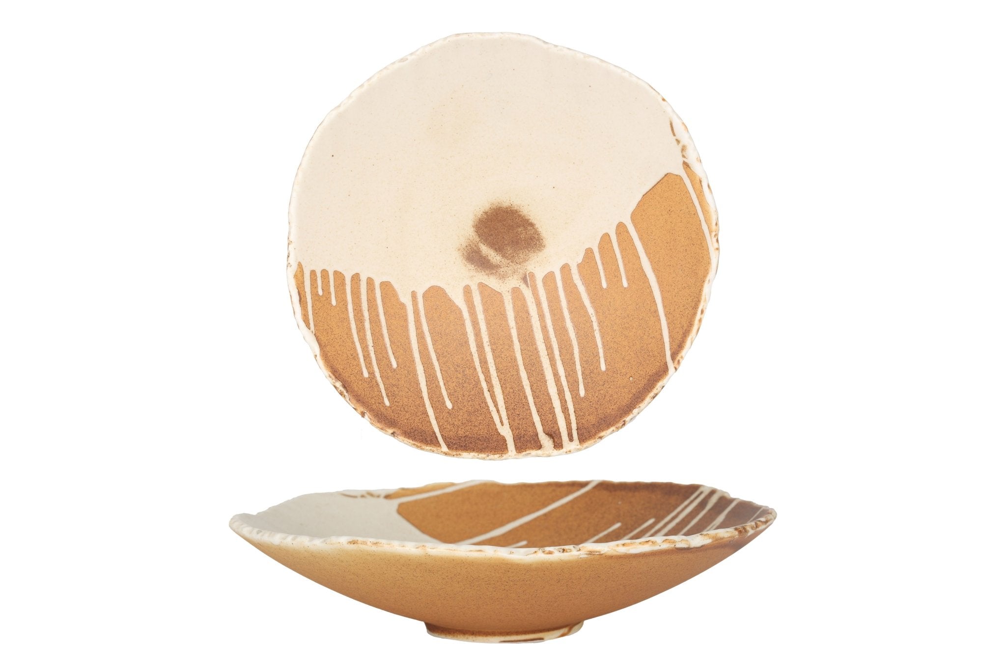 Solis Deep Plate 21 cm (600cc) - Premium Ceramic Dinner Plate for Restaurants, Catering & Home Use - Ideal for Serving Pasta, Salads & Entrees
